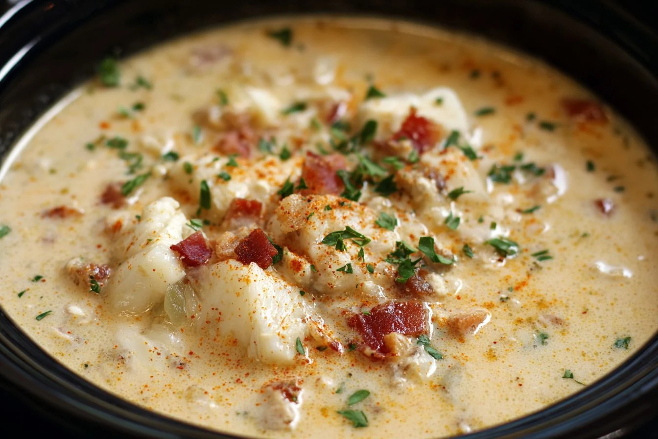 Hearty Crockpot Chicken Parmesan Soup