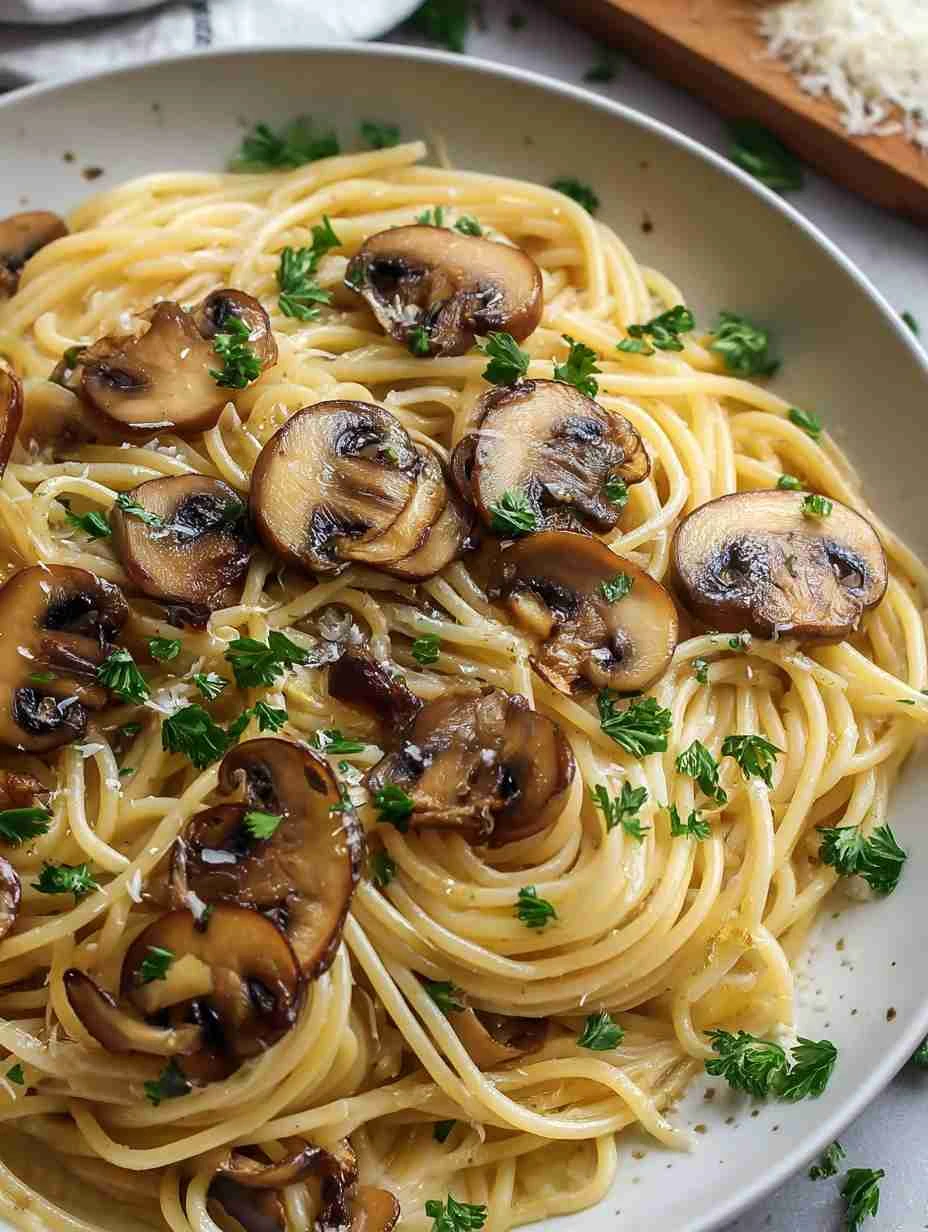 Easy Garlic Mushroom Pasta