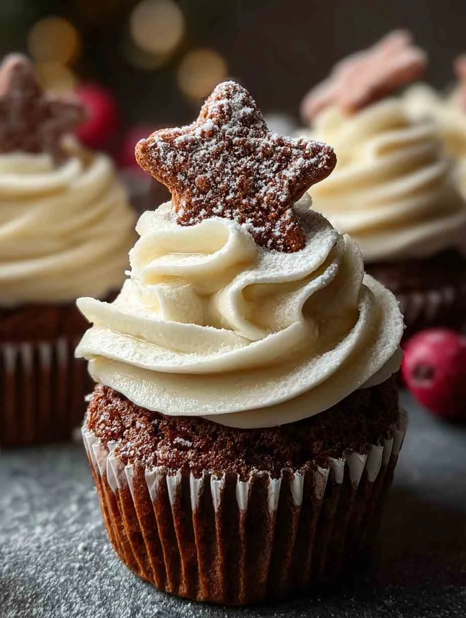 Gingerbread Cupcakes with Cream Cheese Frosting