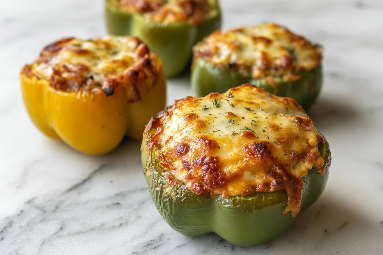 Easy Healthy Stuffed Bell Peppers Recipe Low Carb Stuffed Bell Peppers Tutorial Quick Vegan Stuffed Bell Peppers Guide Glu...