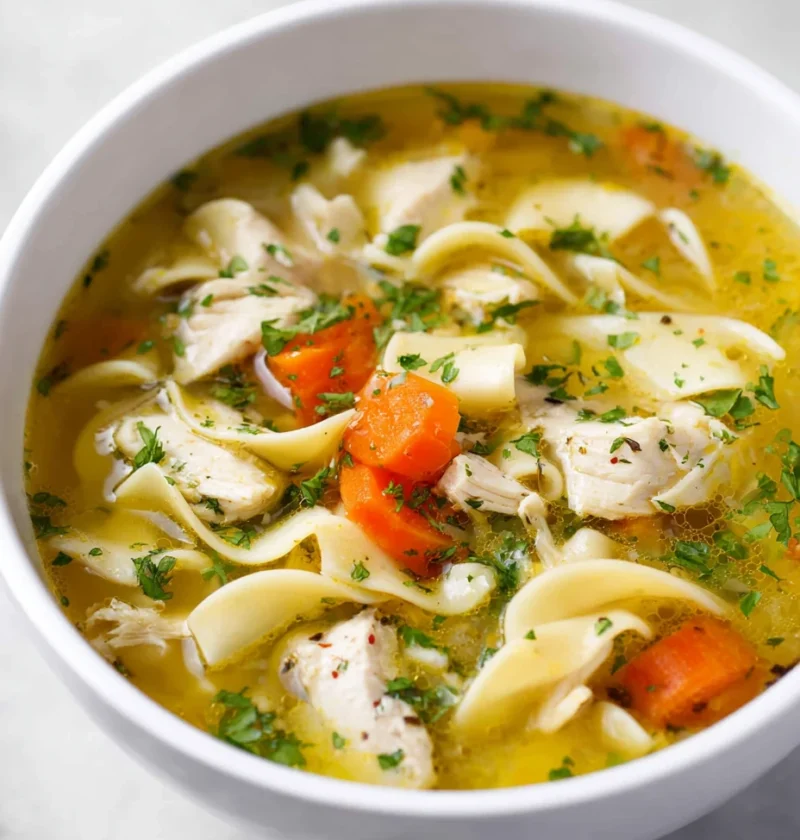 Easy Homemade Chicken Noodle Soup Recipe Best Chicken Noodle Soup From Scratch How To Make Chicken Noodle Soup At Home DIY...