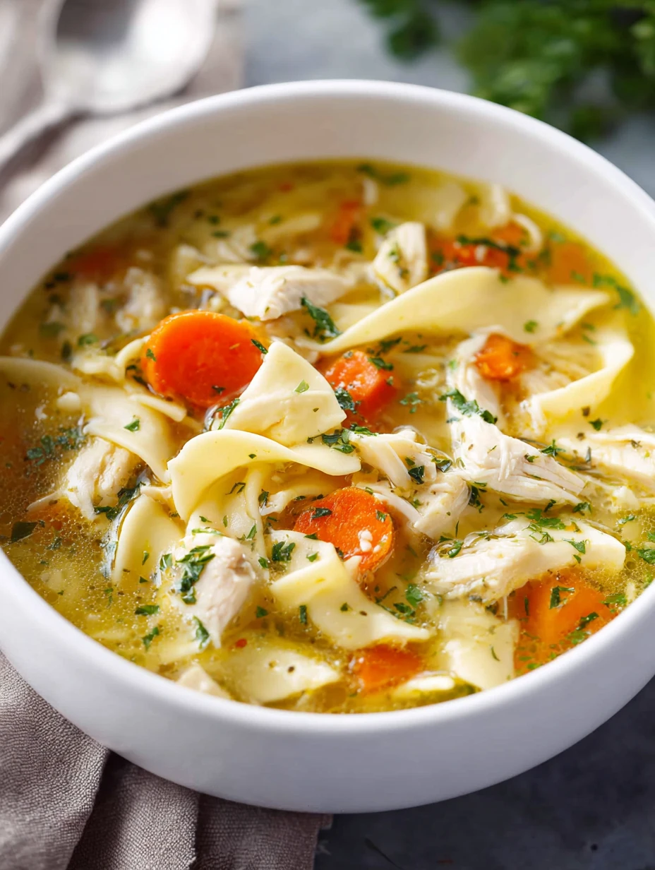 Easy Homemade Chicken Noodle Soup Recipe Best Chicken Noodle Soup From Scratch How To Make Chicken Noodle Soup At Home DIY...