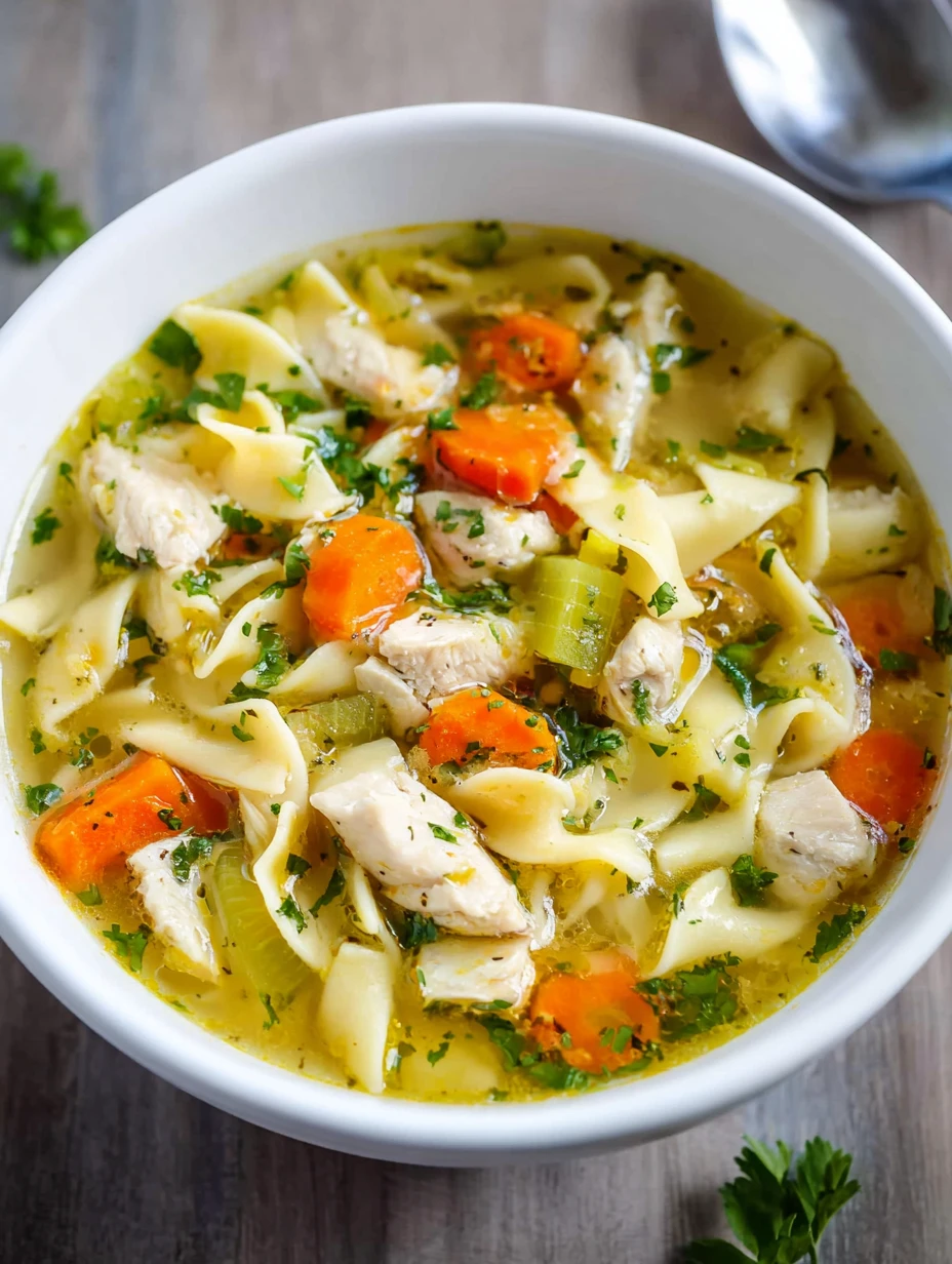 Easy Homemade Chicken Noodle Soup Recipe Best Chicken Noodle Soup From Scratch How To Make Chicken Noodle Soup At Home DIY...