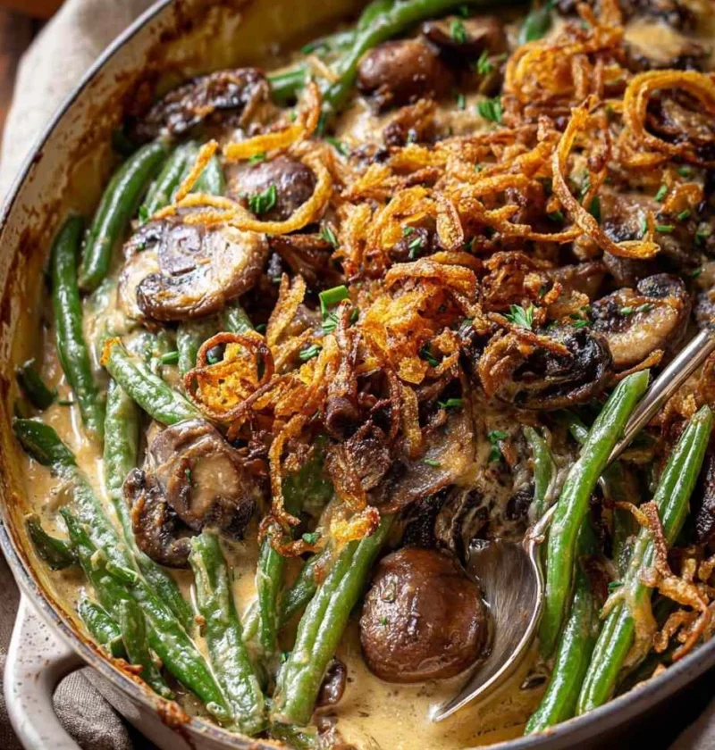 Easy Homemade Green Bean Casserole Recipe Best Green Bean Casserole For Thanksgiving Gluten-free Green Bean Casserole Idea...