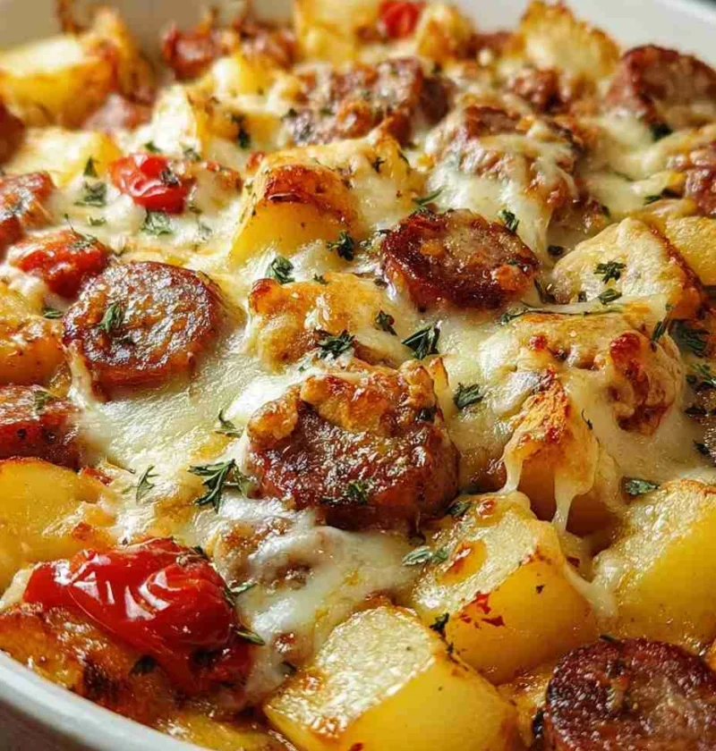 Easy Italian Sausage Potato Casserole Recipe Best Cheese For Italian Sausage Casserole Make Ahead Italian Sausage Casserol...