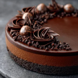 No-Bake Fudge Brownie Cheesecake