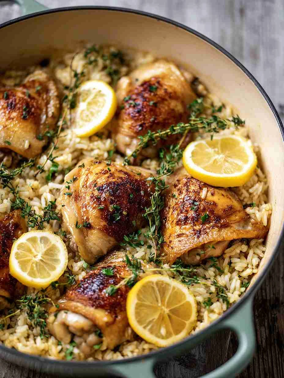 One Pot Lemon Chicken Rice (So Easy)