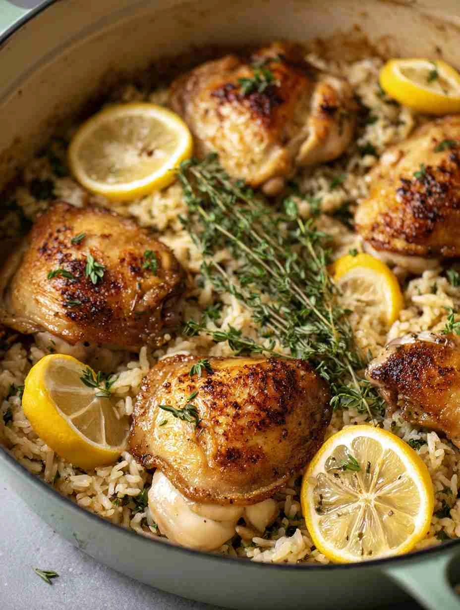 Easy One Pot Lemon Chicken Rice Recipe One Pot Lemon Chicken Rice Dinner Ideas Quick Lemon Chicken Rice One Pot Healthy Le...