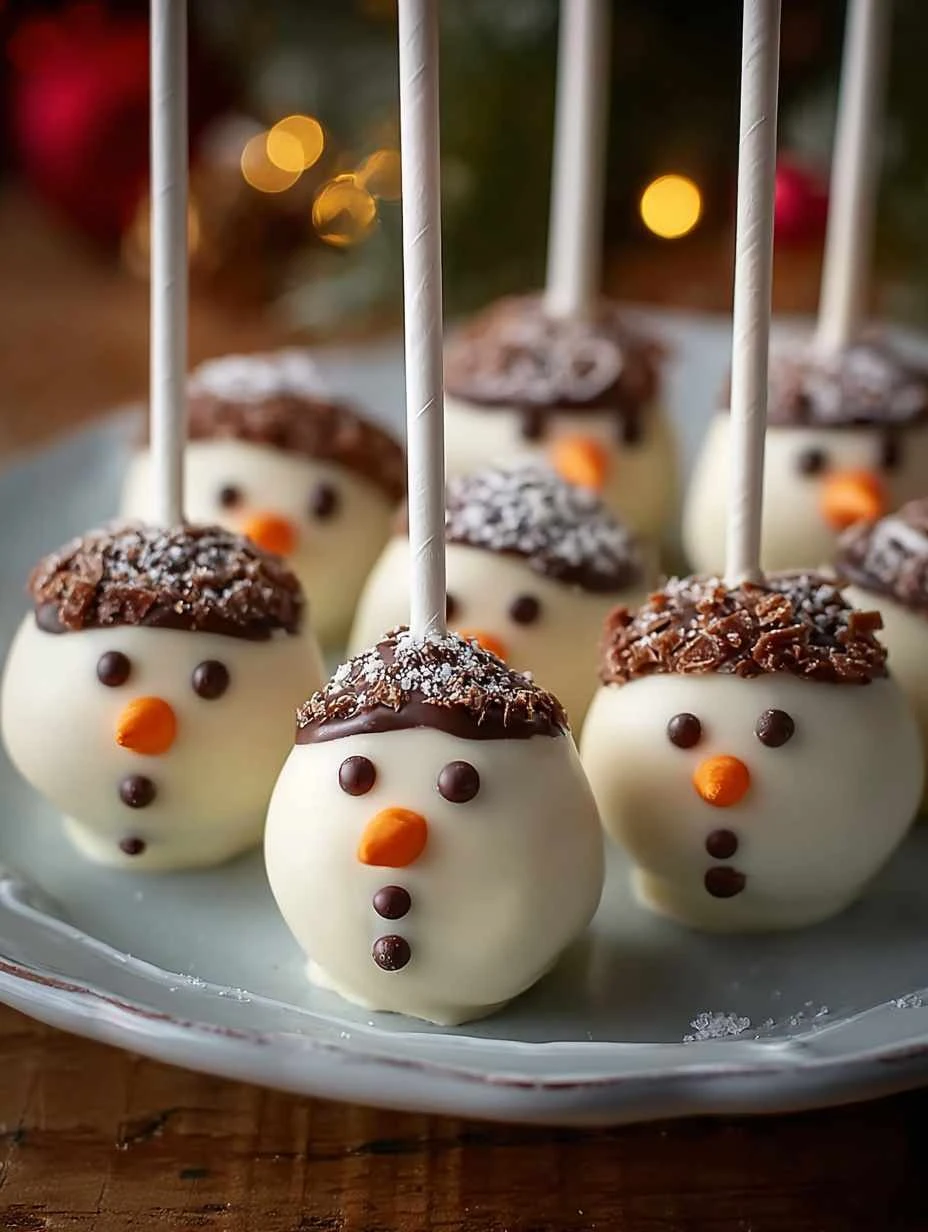 Easy Snowman Cake Pops Recipe Homemade Snowman Cake Pops Tutorial Best Chocolate For Snowman Cake Pops Snowman Cake Pops D...