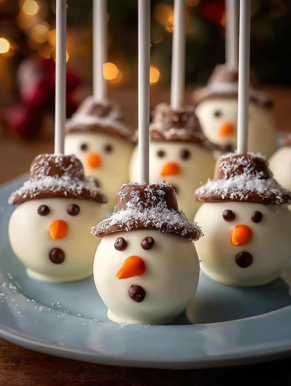 Easy Snowman Cake Pops Recipe Homemade Snowman Cake Pops Tutorial Best Chocolate For Snowman Cake Pops Snowman Cake Pops D...