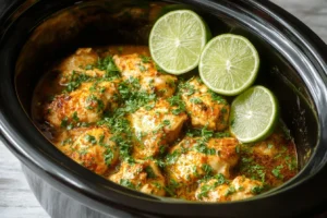 Tropical Coconut Lime Chicken in the Crockpot