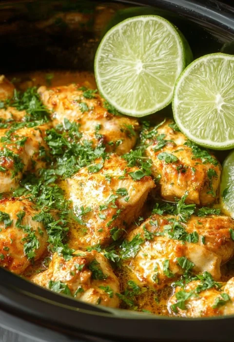 Easy Tropical Coconut Lime Chicken Recipe Crockpot Coconut Lime Chicken Slow Cooker Best Coconut Lime Chicken Recipe Healt...