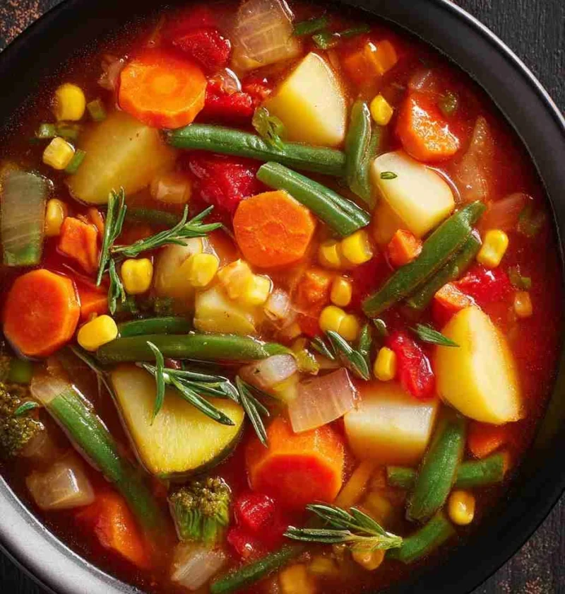 Easy Vegetable Soup Recipe For Beginners Low-calorie Easy Vegetable Soup Quick Homemade Vegetable Soup Ideas Best Vegetabl...