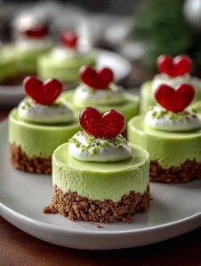 Grinch Mini Cheesecakes