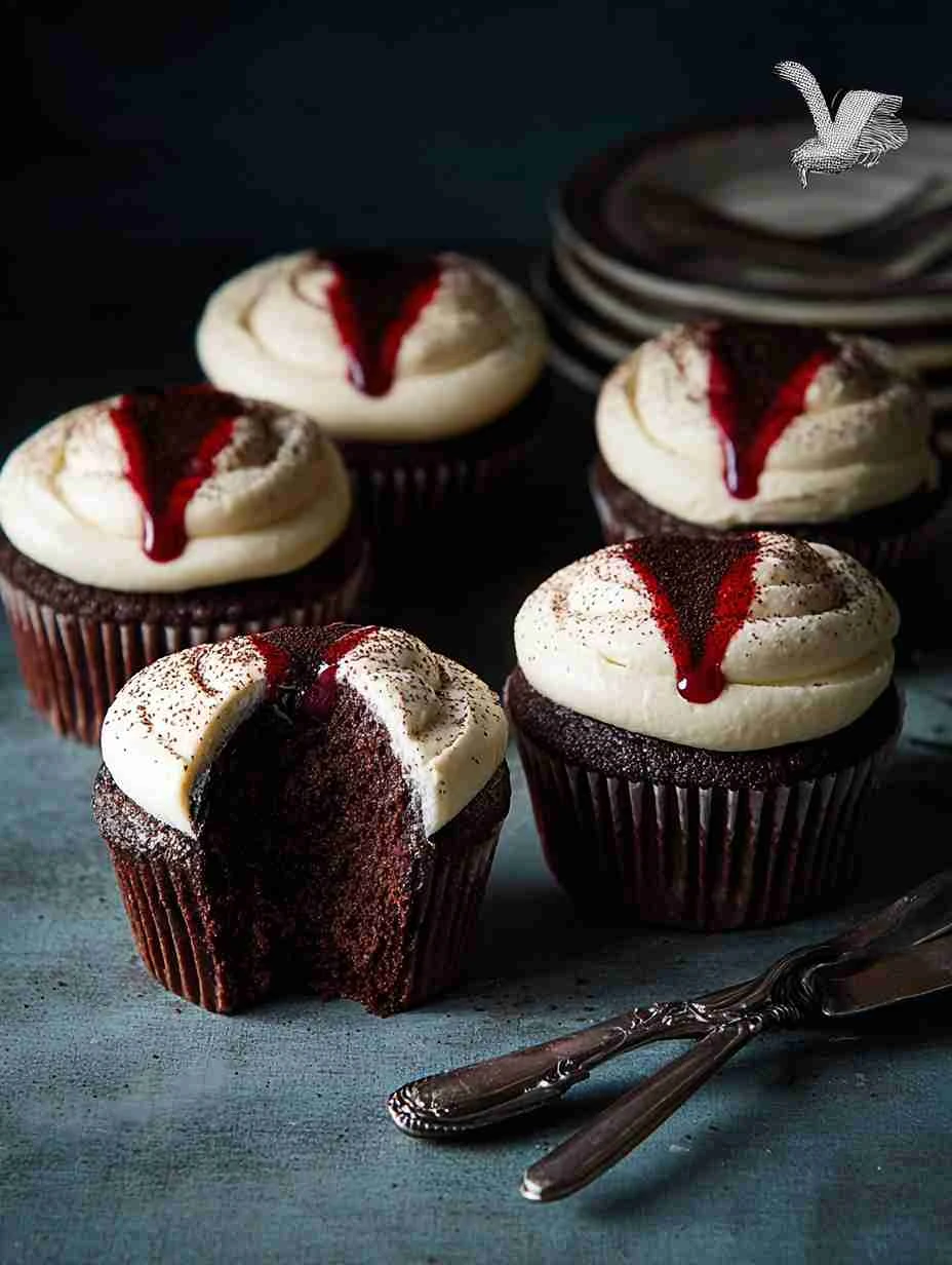 Halloween Vampire Bite Cupcakes Recipe Easy Vampire Bite Cupcakes For Halloween DIY Vampire Themed Cupcakes How To Make Va...