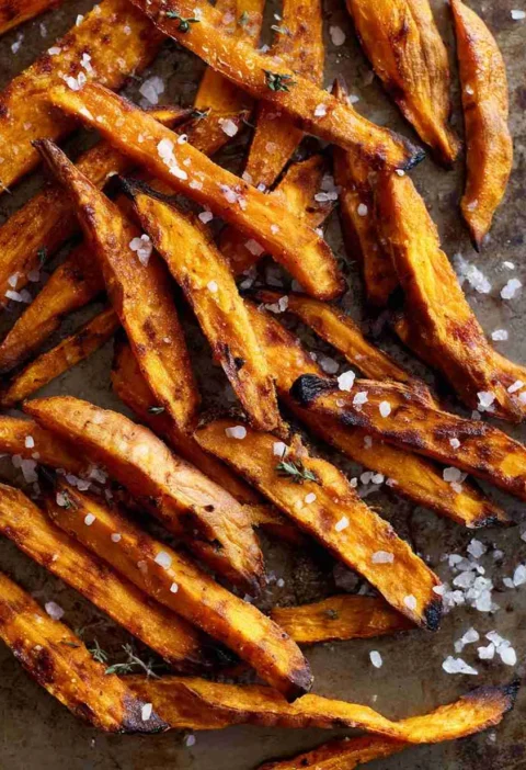 Healthy Baked Sweet Potato Fries Recipe Crispy Baked Sweet Potato Fries Best Spices For Sweet Potato Fries Easy Oven-baked...