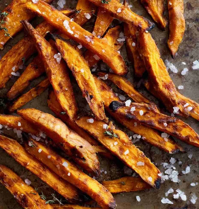 Healthy Baked Sweet Potato Fries Recipe Crispy Baked Sweet Potato Fries Best Spices For Sweet Potato Fries Easy Oven-baked...