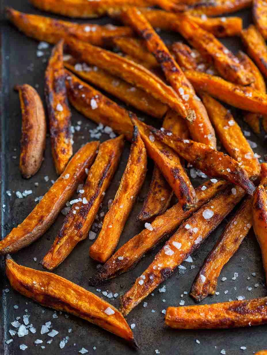 Healthy Baked Sweet Potato Fries Recipe Crispy Baked Sweet Potato Fries Best Spices For Sweet Potato Fries Easy Oven-baked...