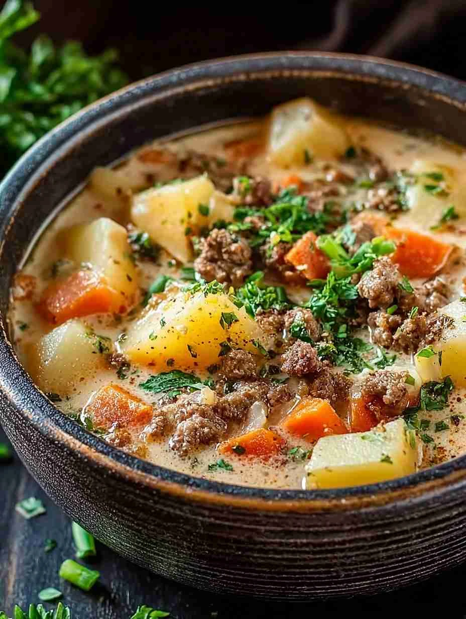 Hearty Crockpot Creamy Potato and Hamburger Soup: An Amazing Ultimate Recipe