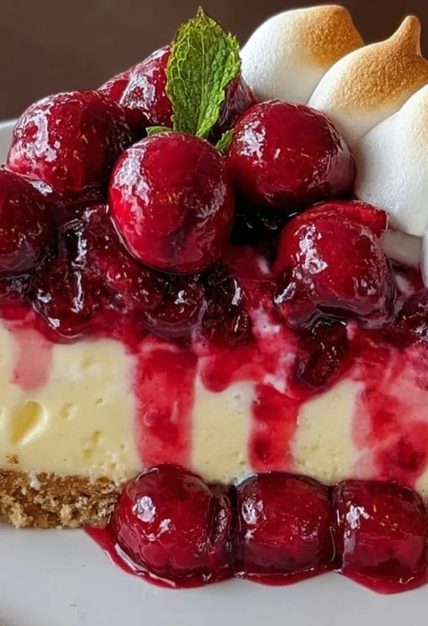 Heavenly Lemon Raspberry Meringue Cheesecake Recipe Best Creamy Raspberry Cheesecake Dessert Fruity Lemon Meringue Cheesec...