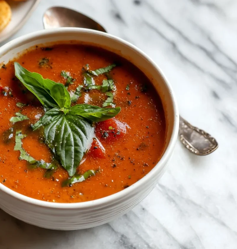 Heavenly Roasted Tomato Basil Soup Recipe Best Roasted Tomato Basil Soup Easy Cozy Evening Soup Recipes Low Calorie Tomato...
