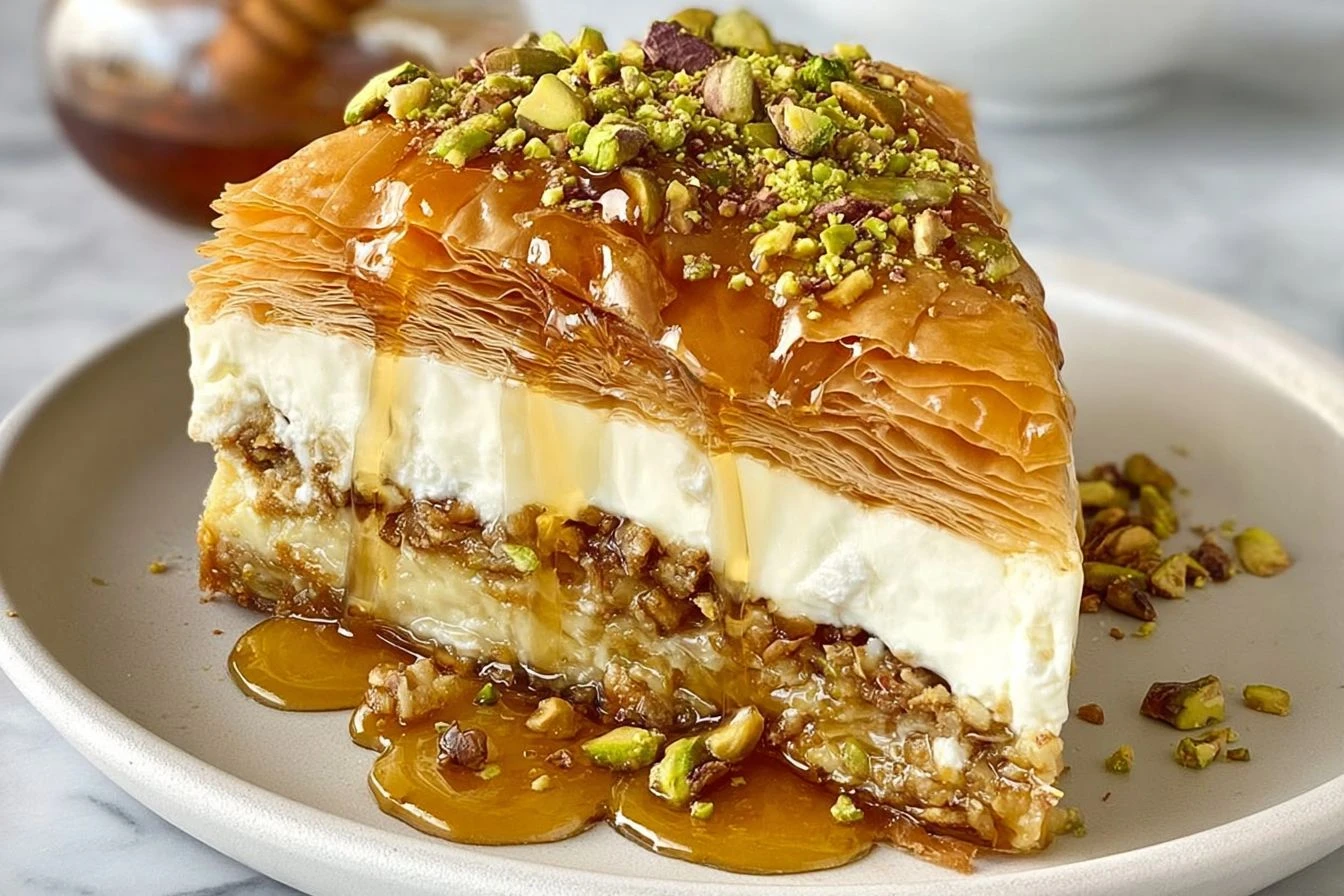 Honey Baklava Cheesecake Recipe Best Honey Baklava Cheesecake How To Make Honey Baklava Cheesecake Honey Nut Cheesecake De...