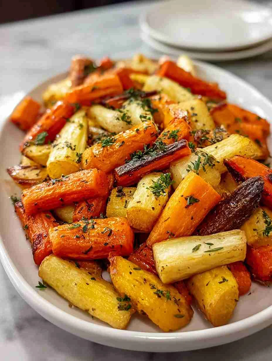 Honey Roasted Carrots And Parsnips Recipe Sweet Savory Christmas Side Dishes Easy Honey Roasted Vegetables Christmas Best ...
