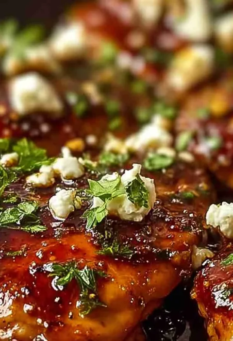 Hot Honey Feta Chicken Recipe Spicy Honey Feta Chicken Bake Easy Hot Honey Chicken With Feta Feta Crusted Honey Glazed Chi...