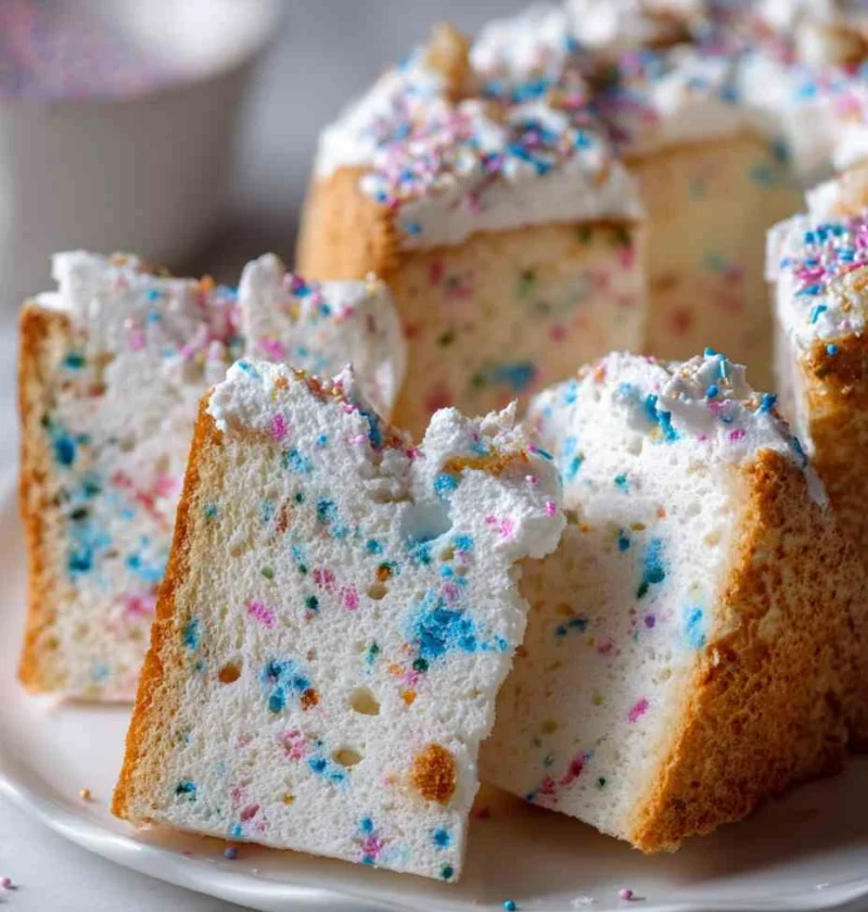 Light Funfetti Angel Food Cake Recipe Best Low-calorie Funfetti Angel Food Cake Gluten-free Funfetti Angel Food Cake Ideas...