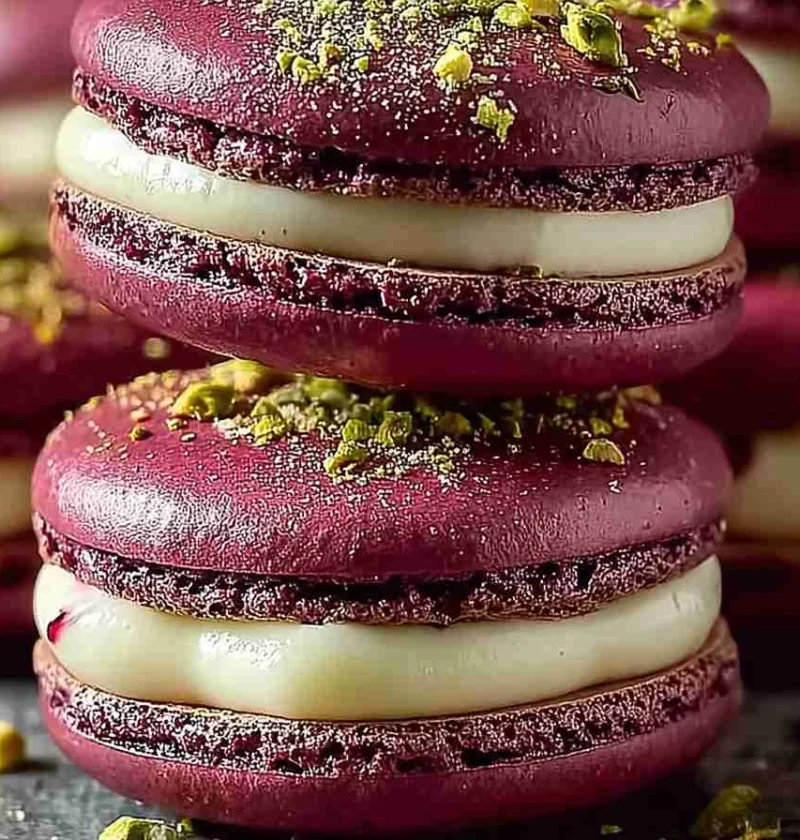Luxurious Raspberry Pistachio Macarons Buy Online Best Price Raspberry Pistachio Macarons Homemade Luxurious Raspberry Pis...