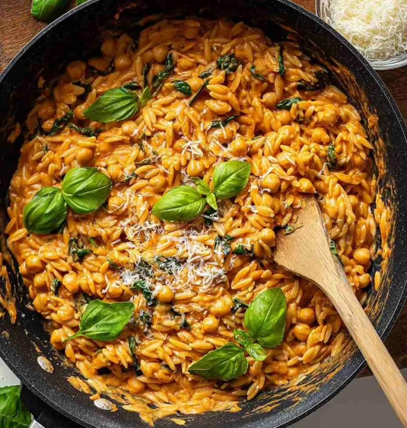 Marry Me Chickpeas And Orzo Recipe Easy Marry Me Chickpeas Orzo Dish Healthy Marry Me Chickpeas Orzo Meal Vegan Marry Me C...