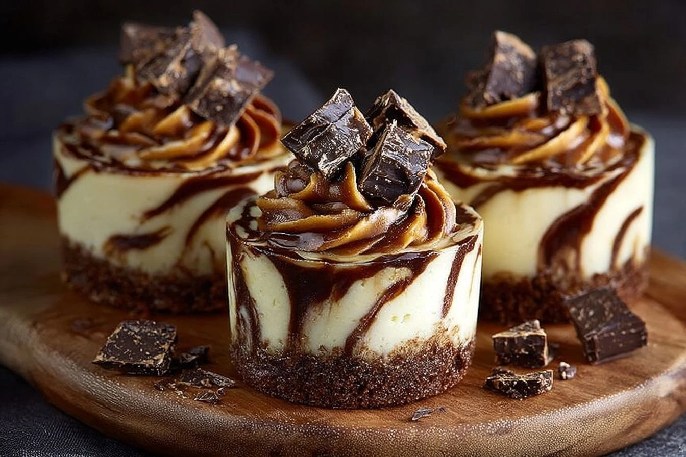 Mocha Marble Mini Cheesecake – Creamy Coffee & Chocolate Delight