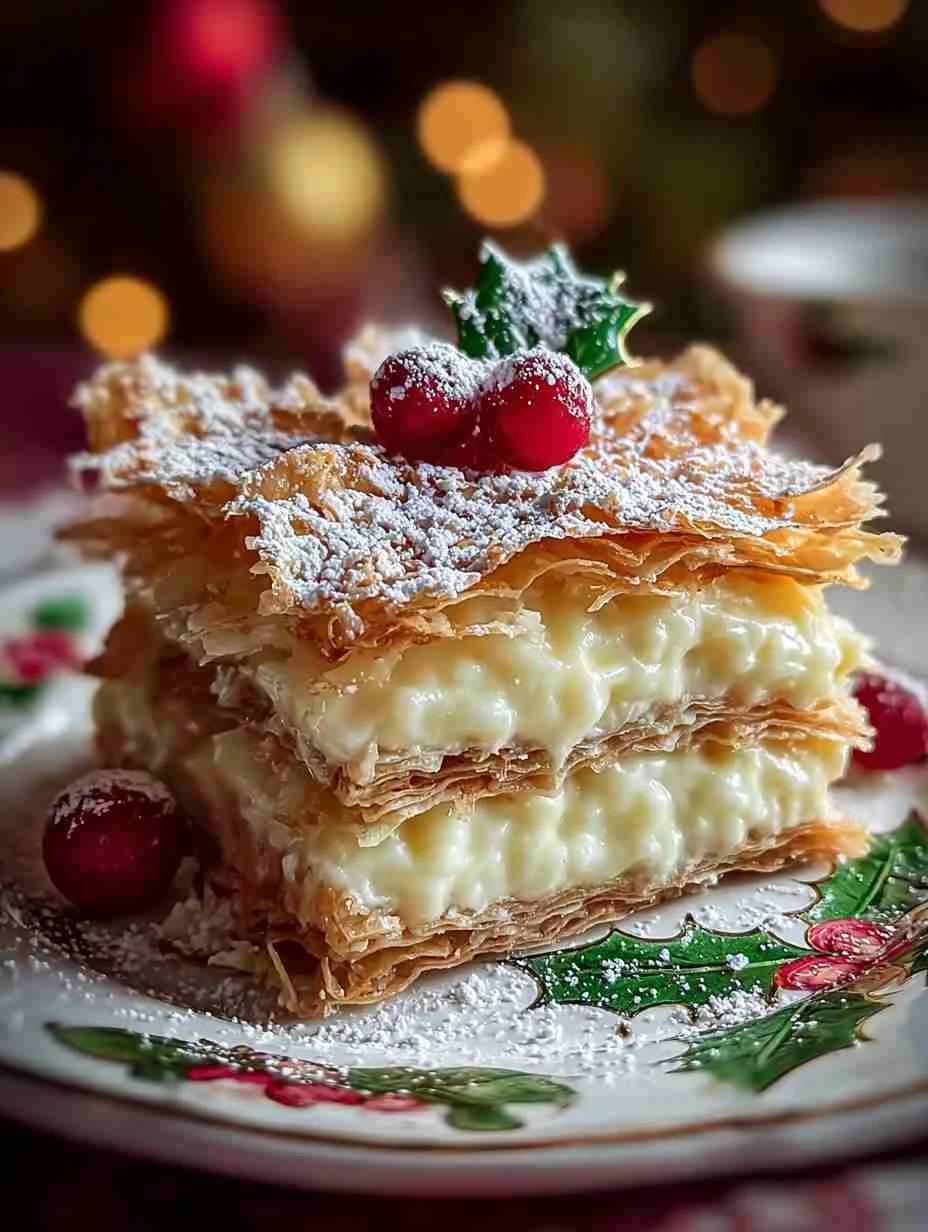 No-Bake Christmas Coconut Lasagna
