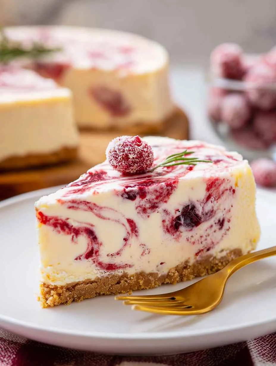 No Bake Cranberry Cheesecake