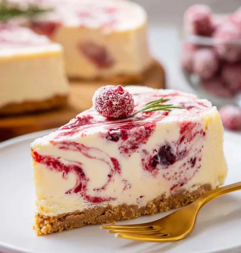 No Bake Cranberry Cheesecake Recipe Easy No Bake Cranberry Cheesecake Best Cranberry Cheesecake Recipe No Bake No Bake Cra...