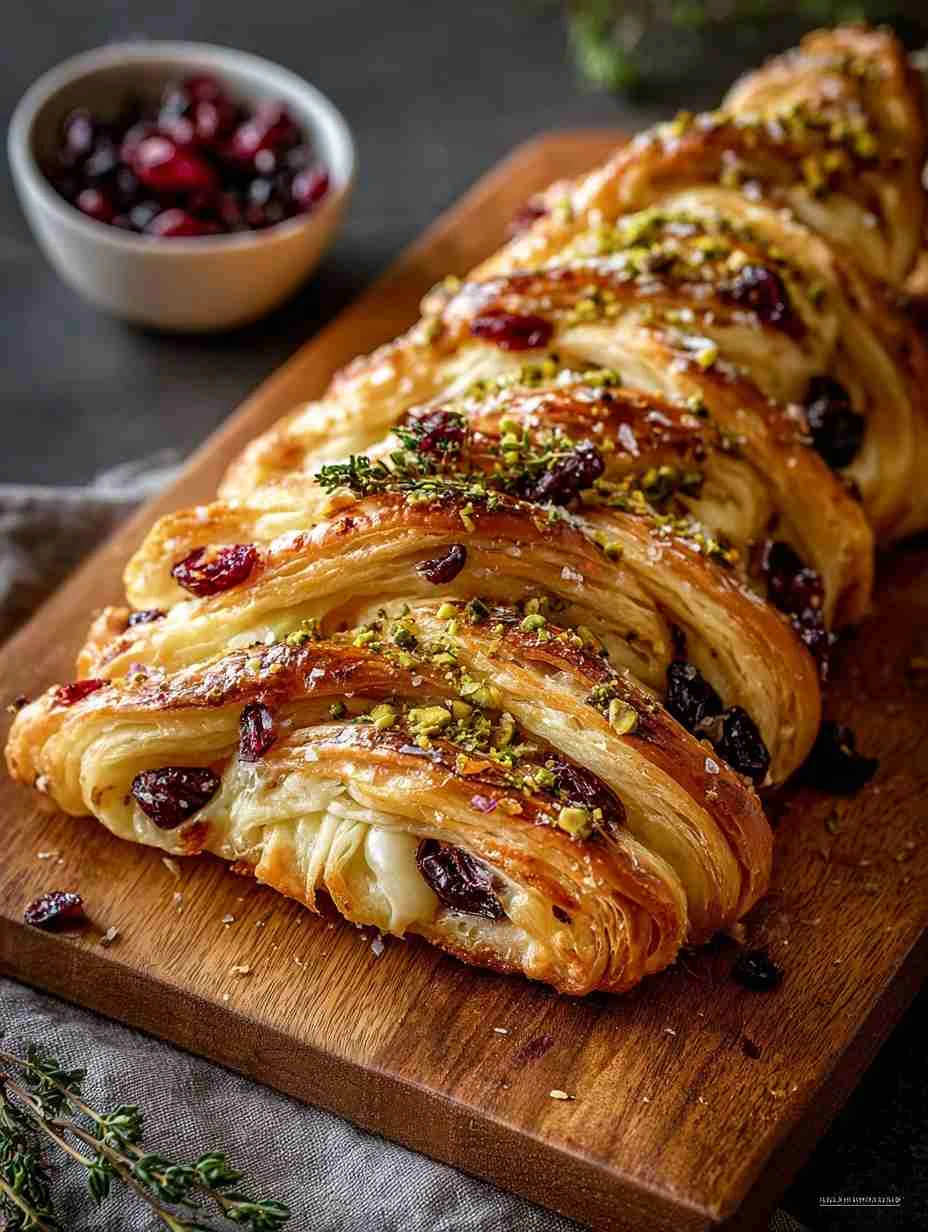 Pistachio Cranberry Brie Swirl Recipe Christmas Tree Appetizer Ideas Make Pistachio Cranberry Brie Pastry Unique Christmas...