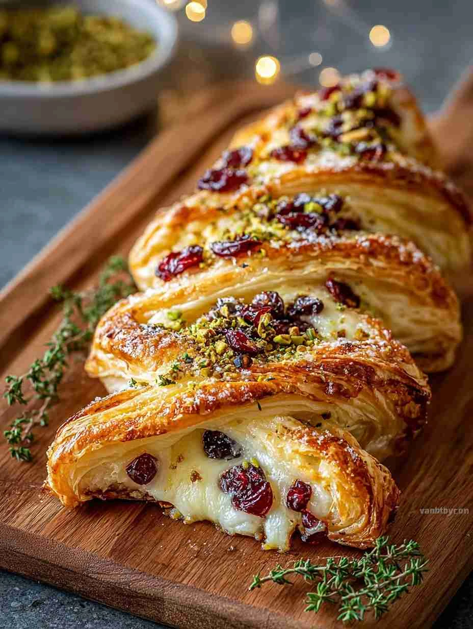 Pistachio Cranberry Brie Swirl Recipe Christmas Tree Appetizer Ideas Make Pistachio Cranberry Brie Pastry Unique Christmas...