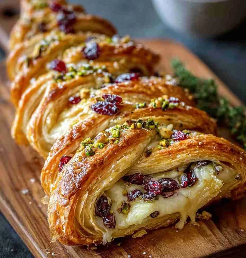 Pistachio Cranberry Brie Swirl Recipe Christmas Tree Appetizer Ideas Make Pistachio Cranberry Brie Pastry Unique Christmas...