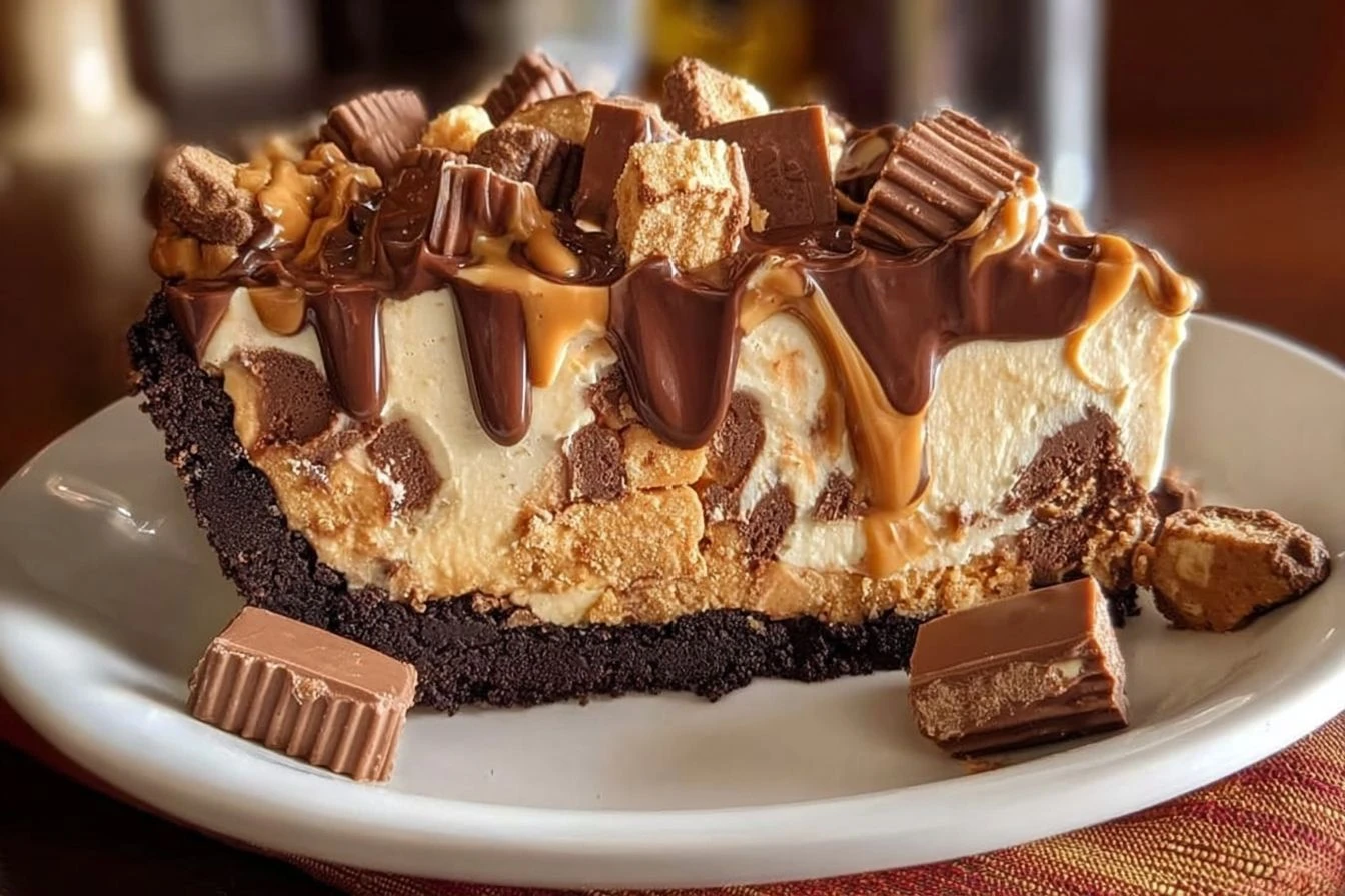 Reese’s Peanut Butter Cups Cheesecake Recipe Best Chocolate Peanut Butter Cheesecake How To Make Reese’s Cheesecake Cr...
