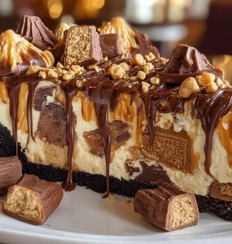 Reese’s Peanut Butter Cups Cheesecake Recipe Best Chocolate Peanut Butter Cheesecake How To Make Reese’s Cheesecake Cr...