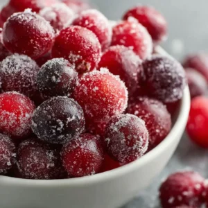 Simple 2-Ingredient Sugared Cranberries