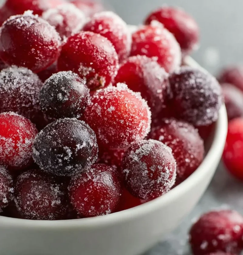 Simple Sugared Cranberries Recipe Easy 2-ingredient Cranberry Dessert Quick Sugared Cranberries Guide Best Sugared Cranber...