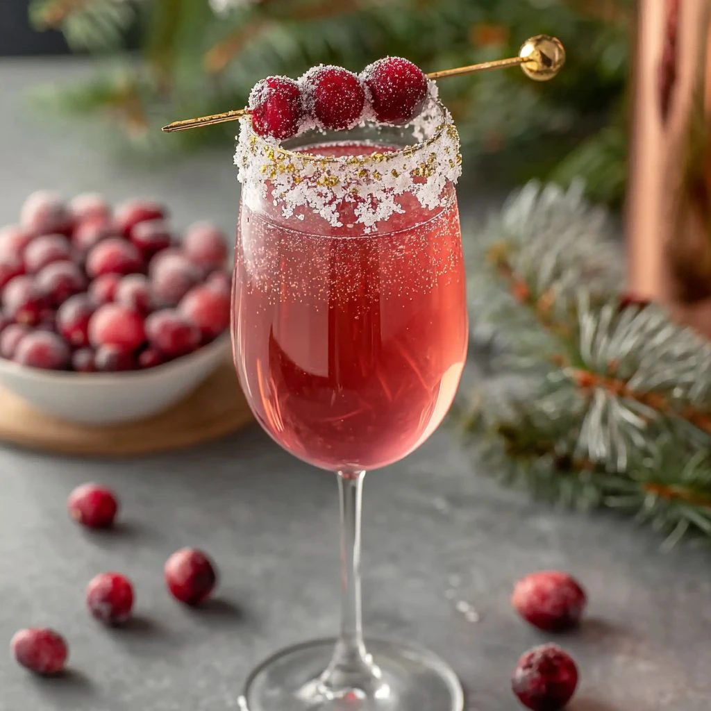 Sparkling Cranberry Mocktail Garnishes Elegant Cranberry Mocktail Ideas DIY Cranberry Mocktail Decorations Holiday Cranber...