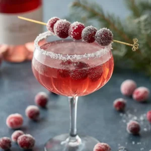 Sparkling Cranberry Mocktail Decoration