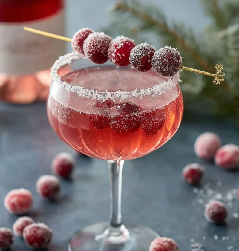Sparkling Cranberry Mocktail Garnishes Elegant Cranberry Mocktail Ideas DIY Cranberry Mocktail Decorations Holiday Cranber...