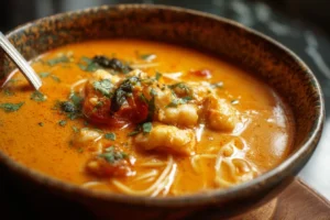 Spicy Thai Red Curry Noodle Soup