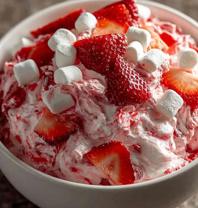 Strawberry Fluff Salad Recipe Easy Strawberry Fluff Dessert Best Strawberry Fluff Salad For Parties How To Make Strawberry...