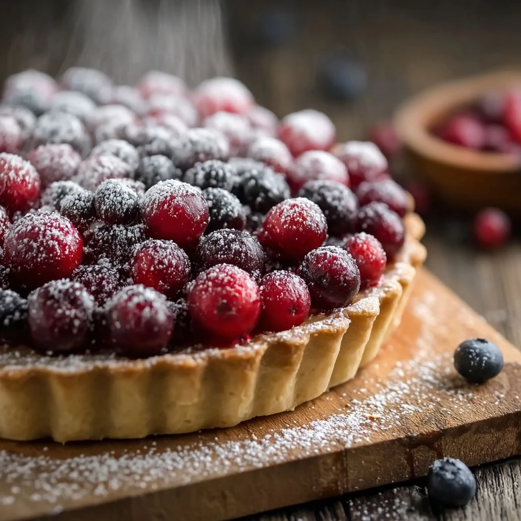 Cranberries Rolled in Sugar for Holiday Baking