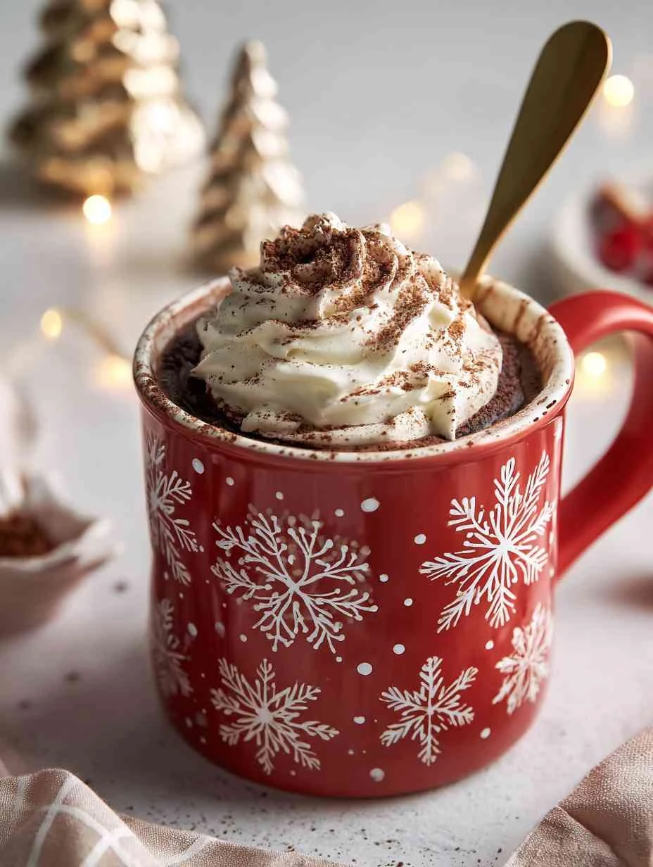 Vegan Chocolate Mug Cake Recipe Christmas Easy Vegan Christmas Mug Cake Dairy-free Chocolate Mug Cake Holiday Vegan Mug Ca...