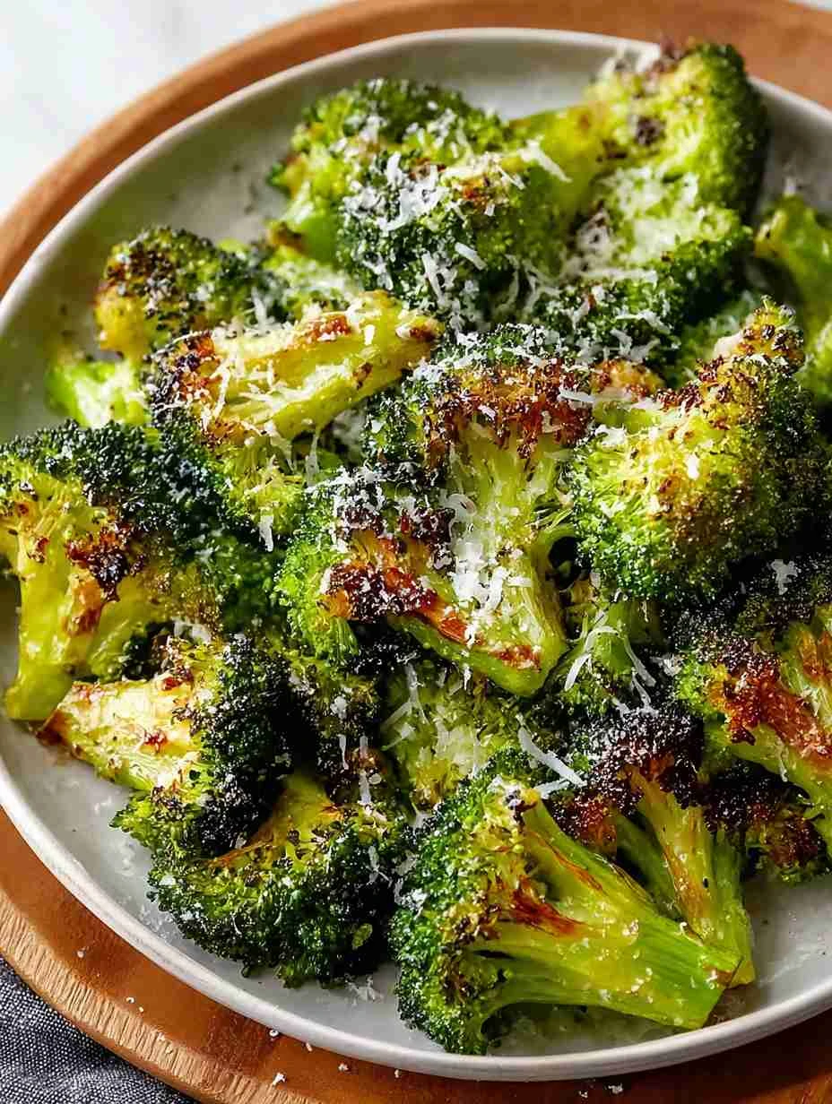 Air Fryer Broccoli With Garlic Parmesan
